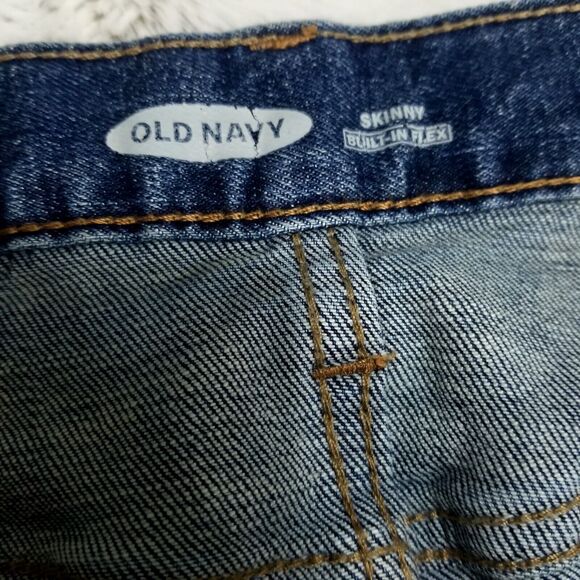 Old Navy Jeans Mens 33×30 Blue Skinny Built In Flex Dark Wash Denim - Picture 9 of 11